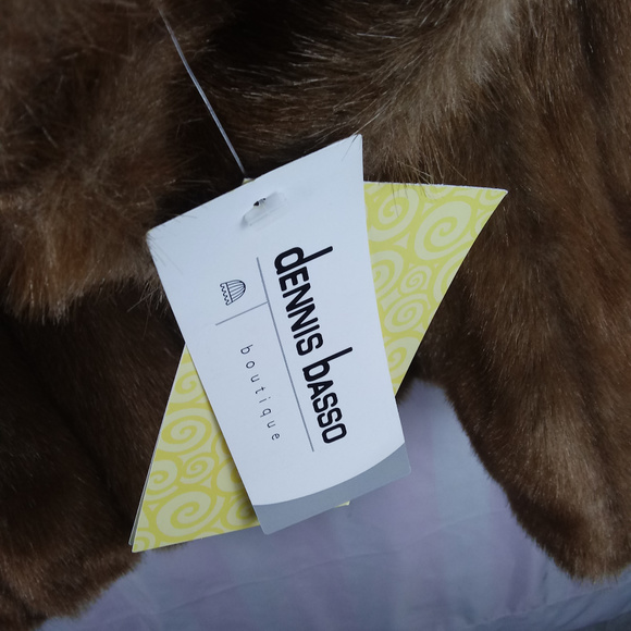 DENNIS BASSO Faux Mink Coat BRAND NEW with Tags - Picture 4 of 7